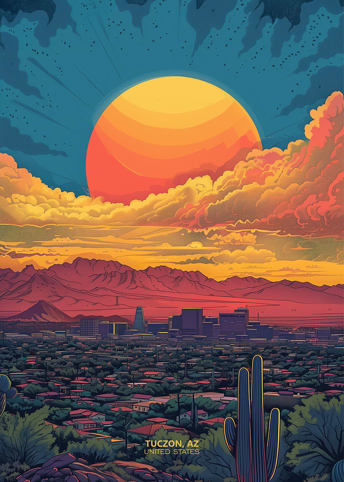Sunset in Tucson Arizona