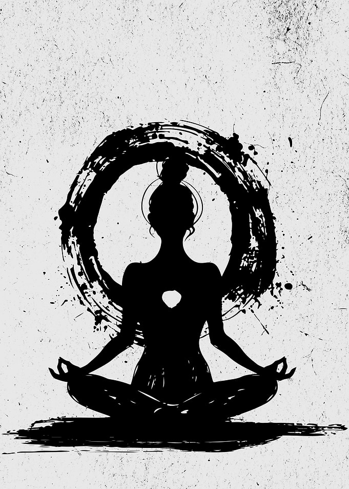 YOGA MEDITATION GREY