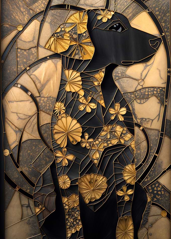 Golden Floral Canine