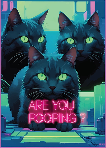 Fat Cat Toilet are pooping