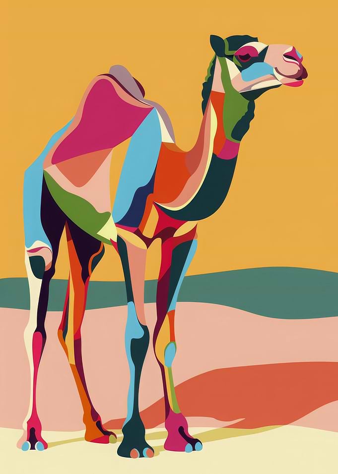 Camel Abstract Flat