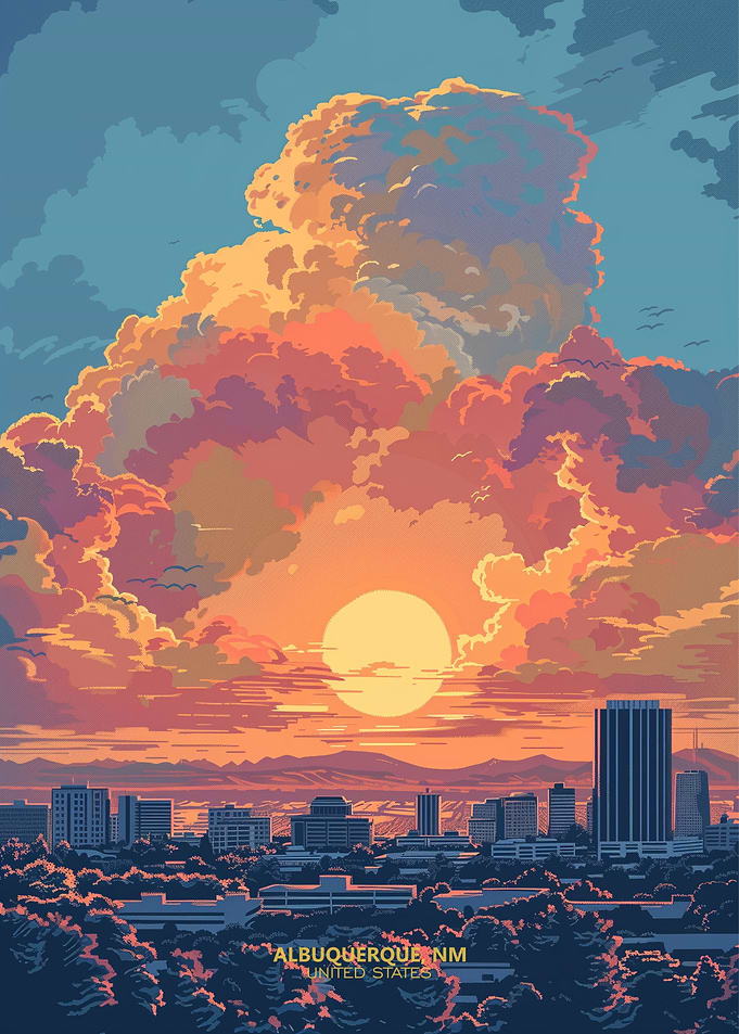 Sunset in Albuquerque NM