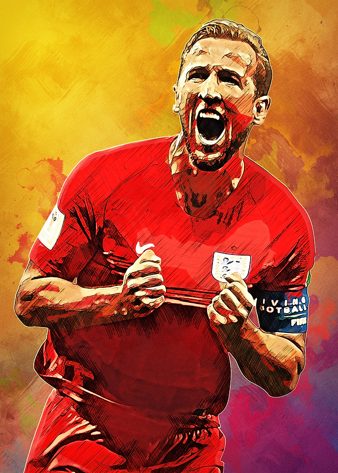 Harry Kane Colorful