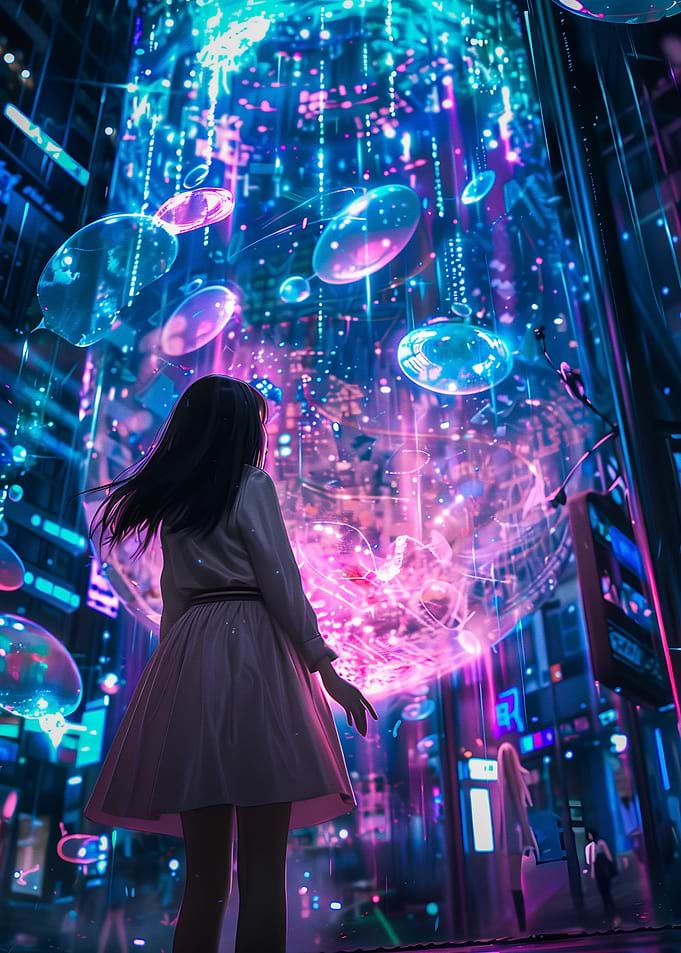 Girls and Aquarium neon
