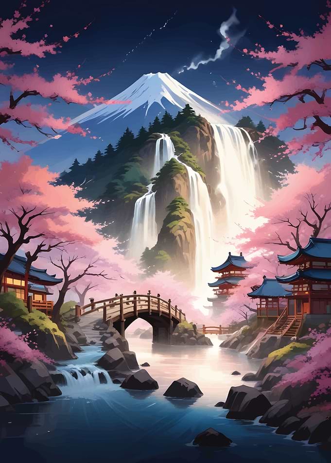 Mont Fuji Waterfall