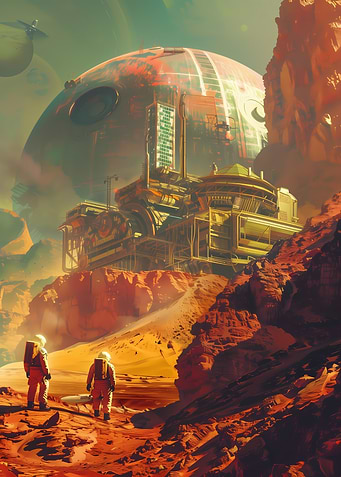 Colonizing Mars Astronaut