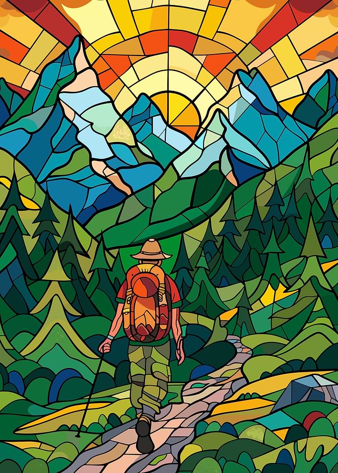 Mountain Stained Glass
