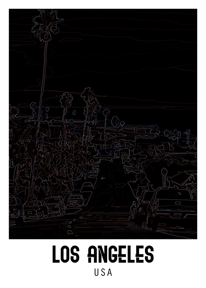 Los Angeles Scribble Art