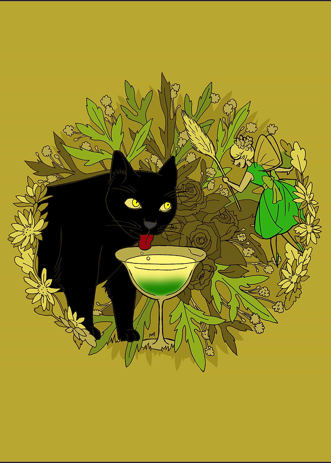 Absinthe and cat