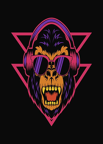 Monkey Retro Style Art