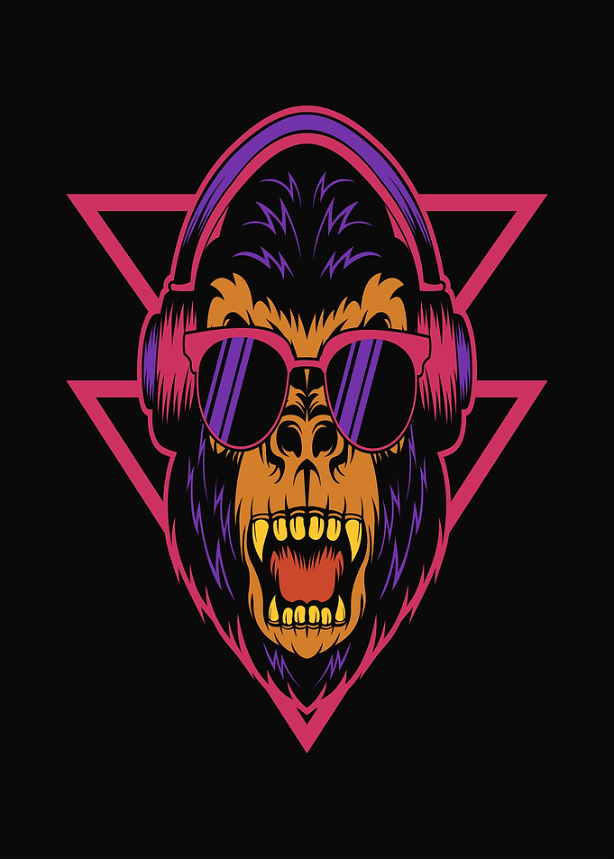 Monkey Retro Style Art