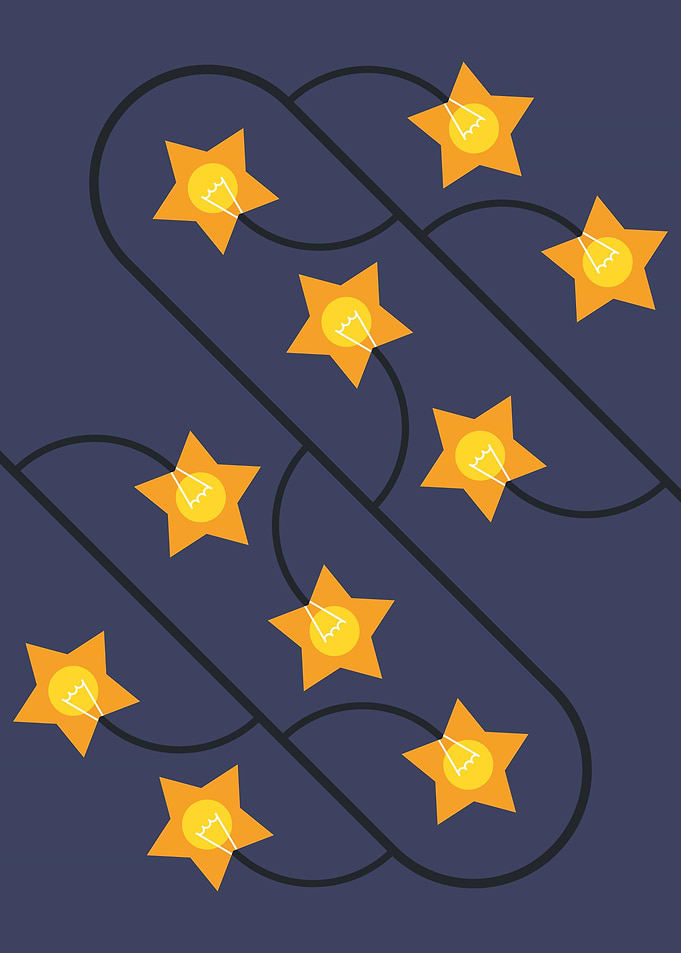 Star shaped garland
