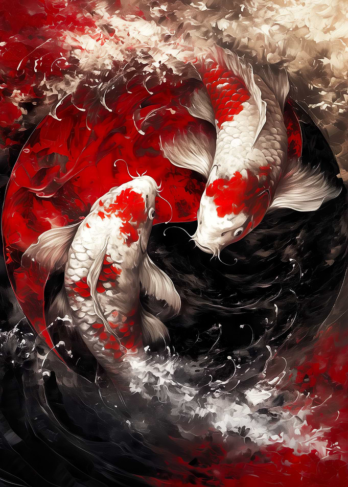 Koi Fish Yin and Yang