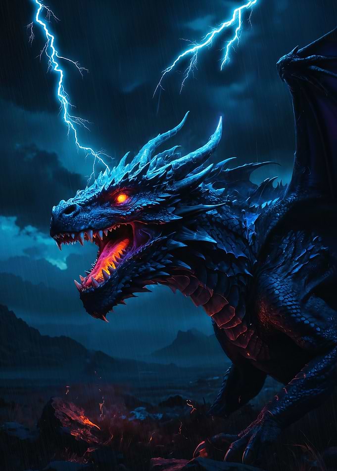 Dark thunder dragon