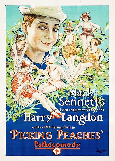 Picking Peaches — classic movie poster on metal