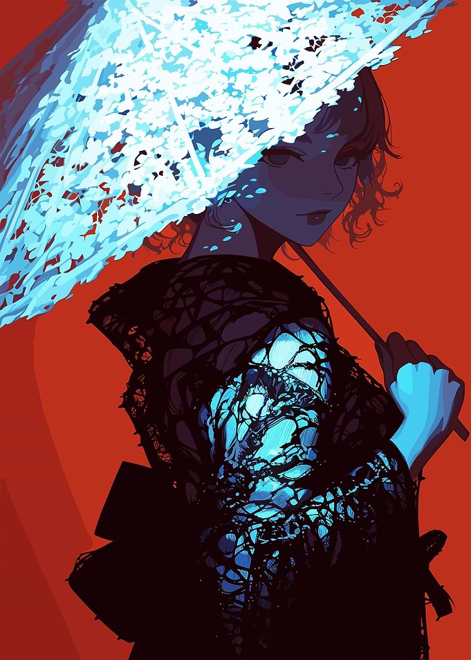 Geisha and Umbrella
