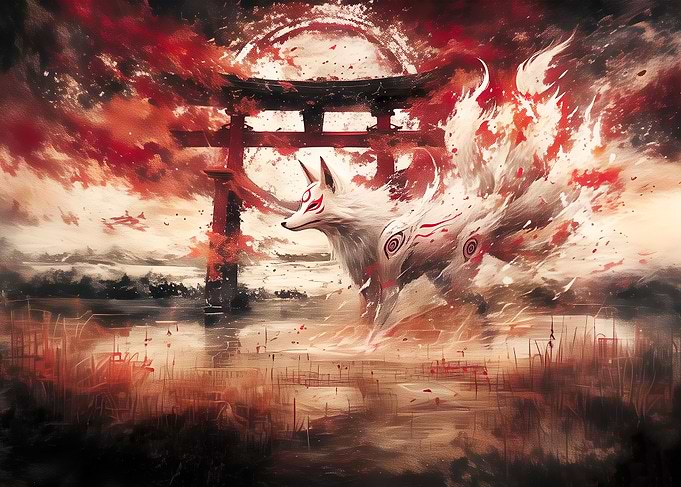Kitsune Fox Torii Gate