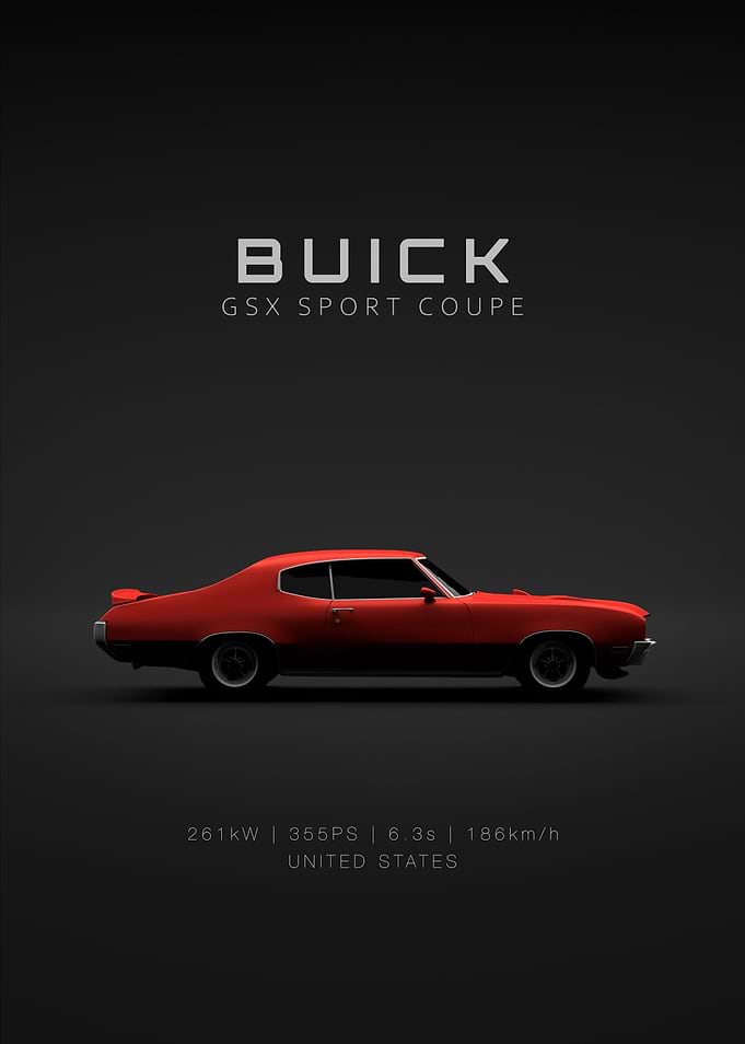 Buick GSX 1970 Red Specs