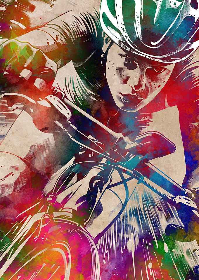 Cycling sport art
