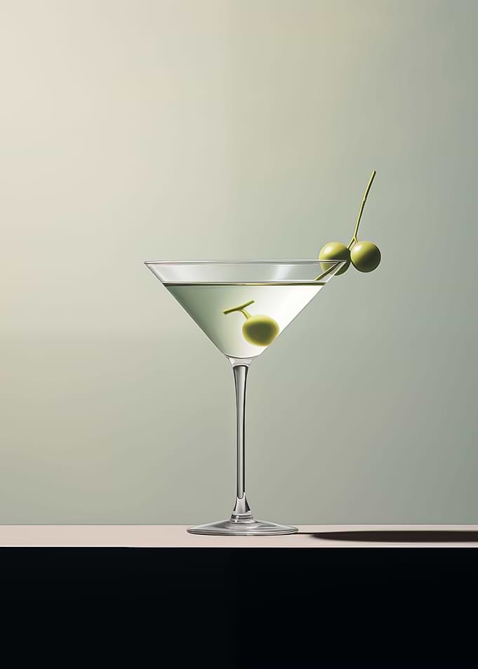 Martini with olives Drink