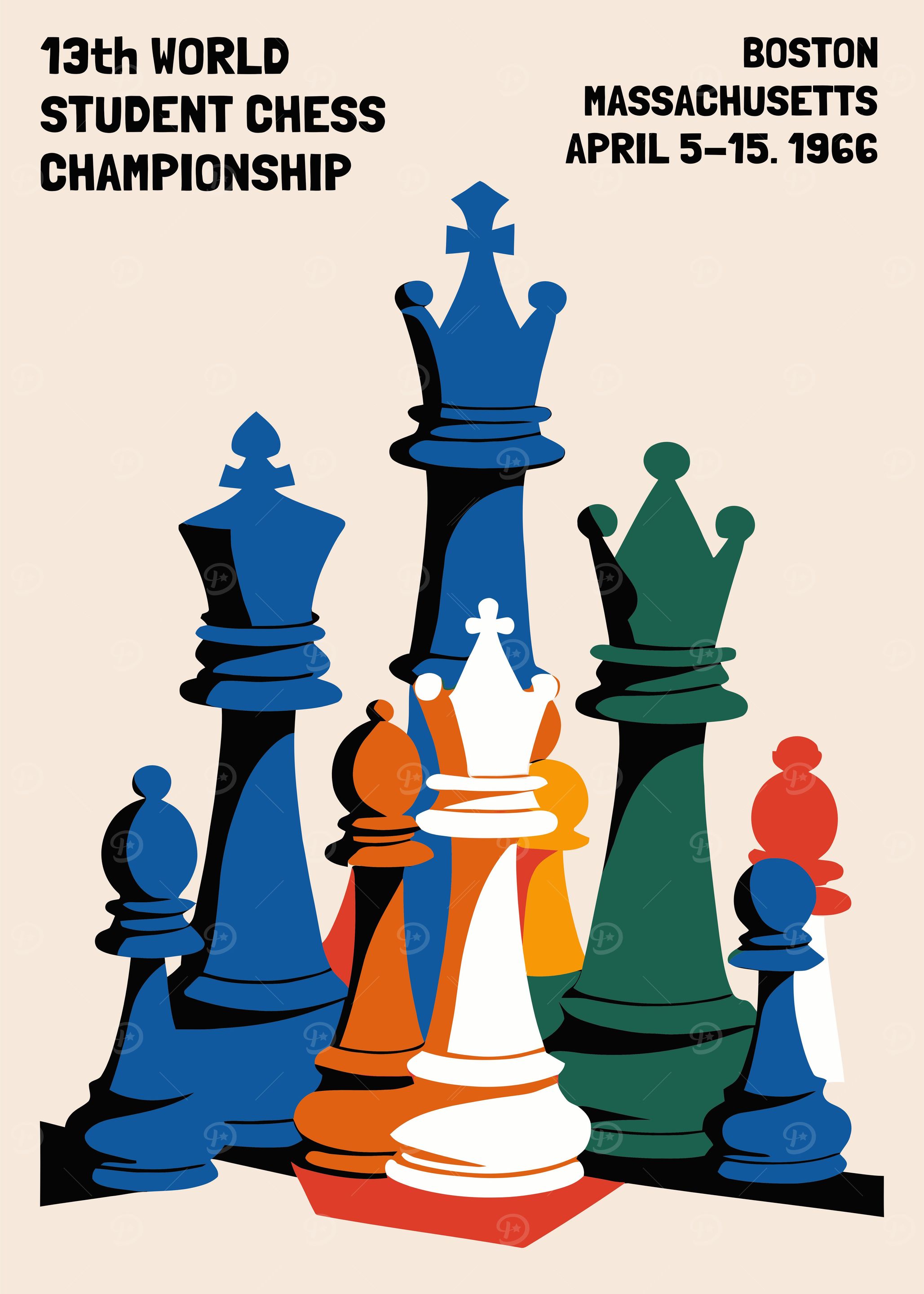1966 Retro Chess Poster