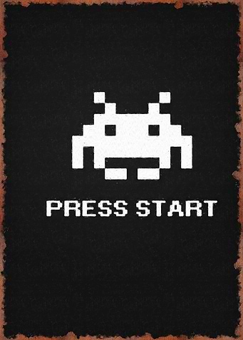 press start badges