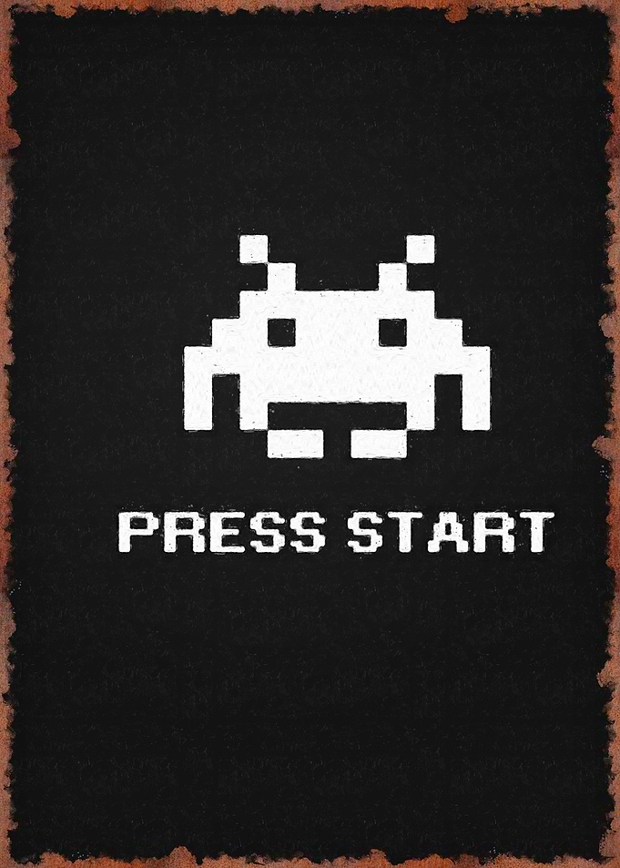 press start badges