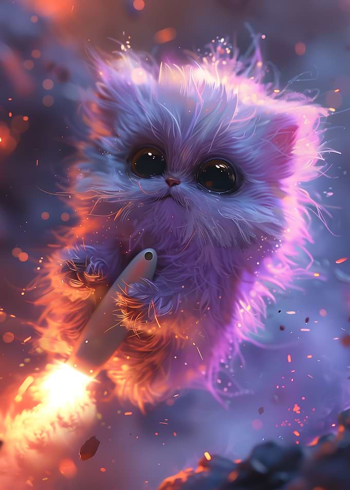 Unfluffy Rocket Monster
