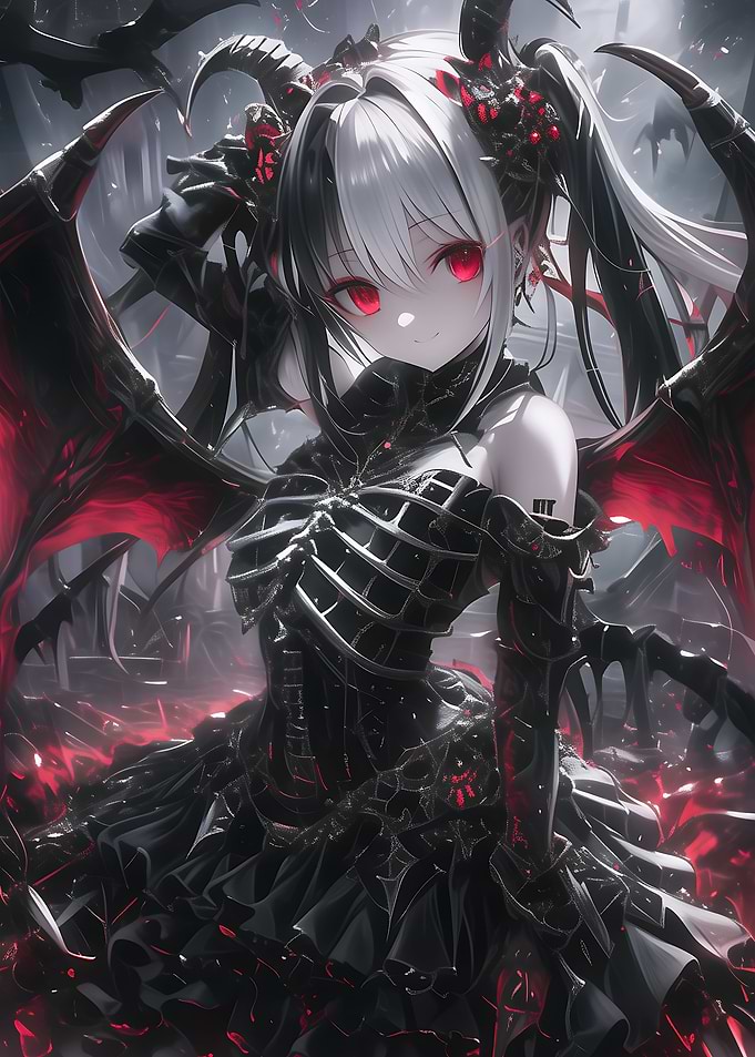 Gothic Anime Bat Girl