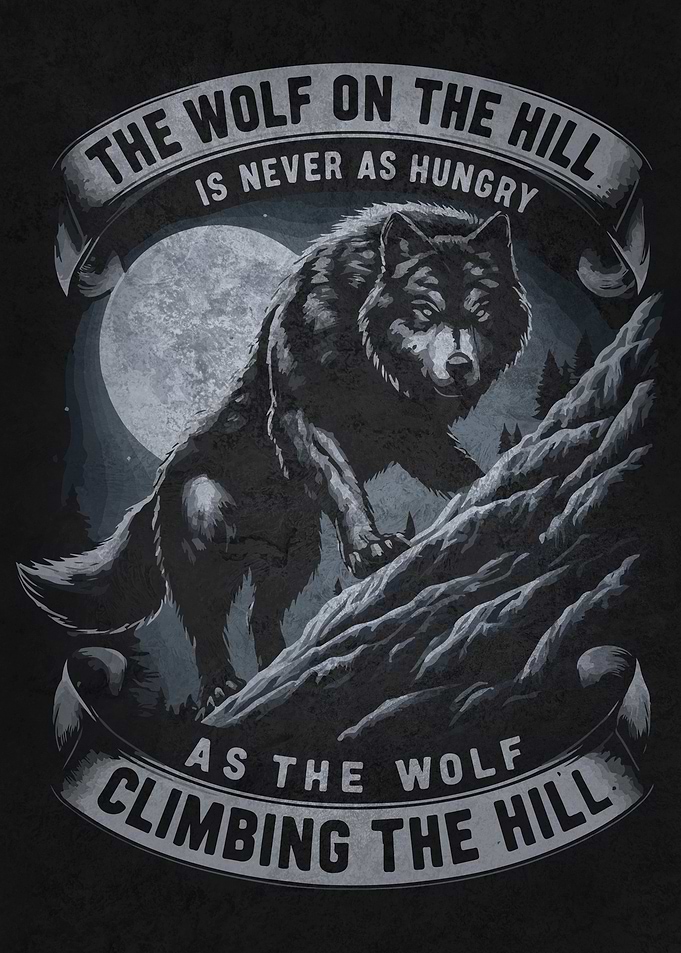 Wolf On Top Of The Hill