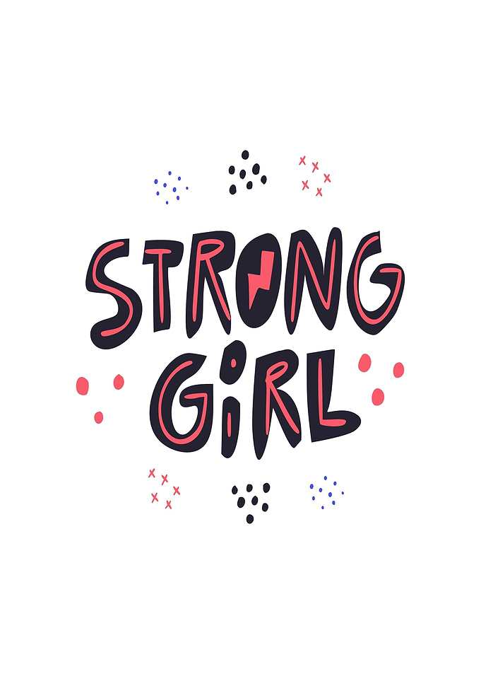 Strong Girl Art Quote