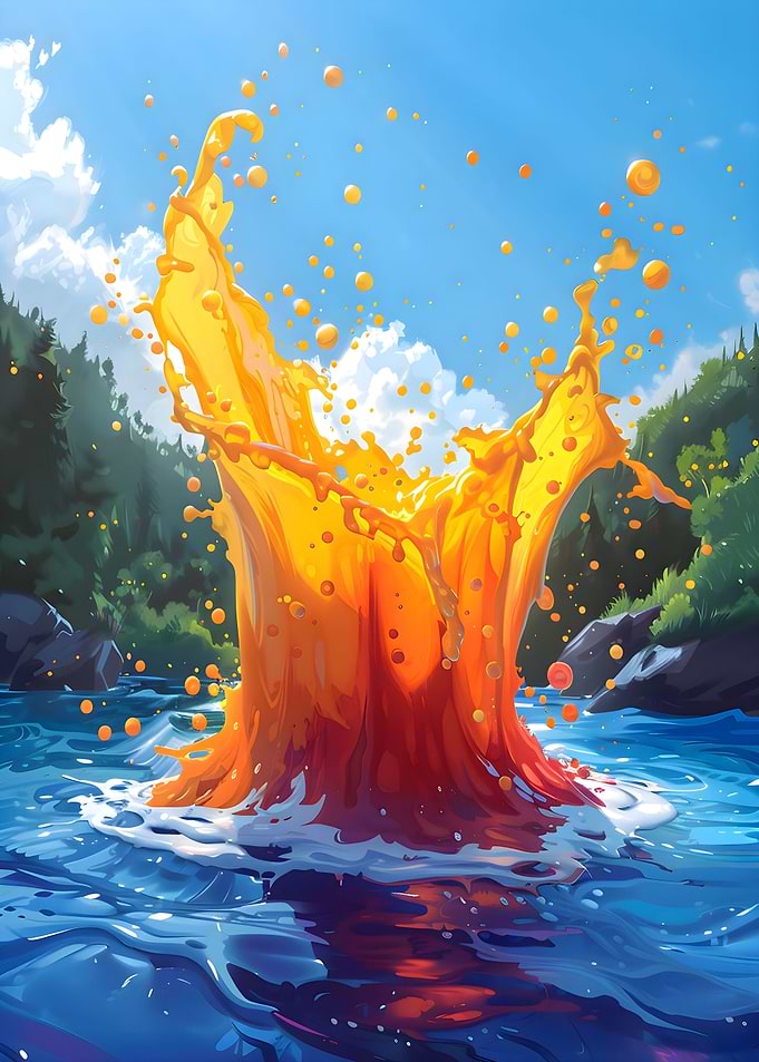 Colorful Splash Painting