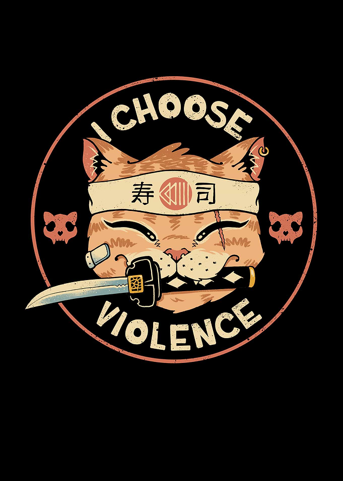 Fierce Meowster Cat