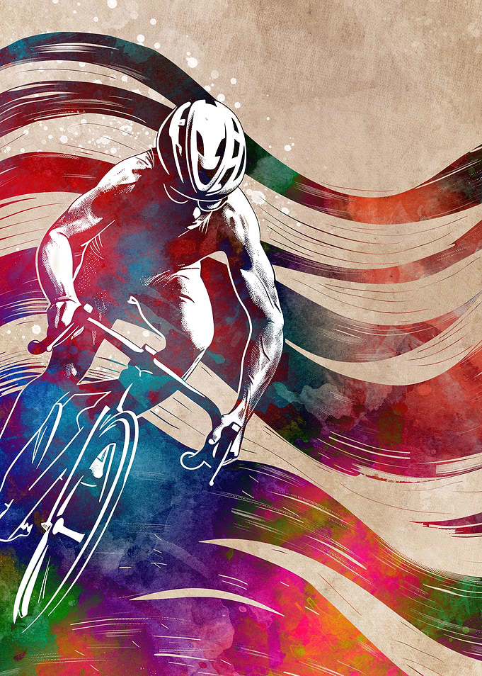Tour the cycling sport art