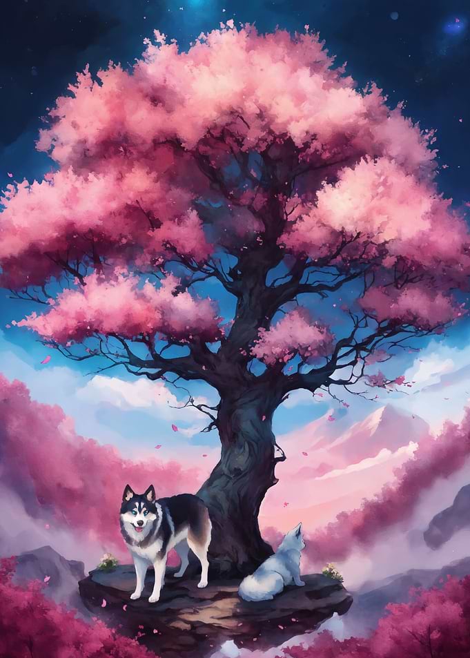 Dog cherry blossom