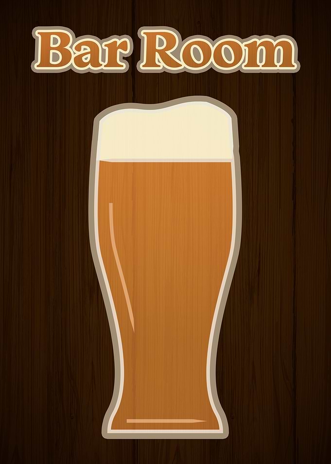Bar Room Beer Wood Sign