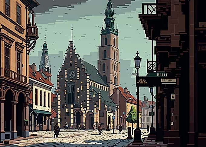 Cracow Pixel Art
