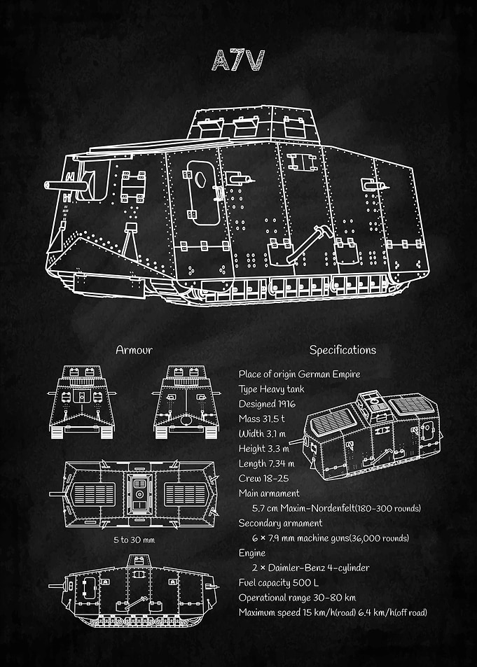 German A7V tank ww1