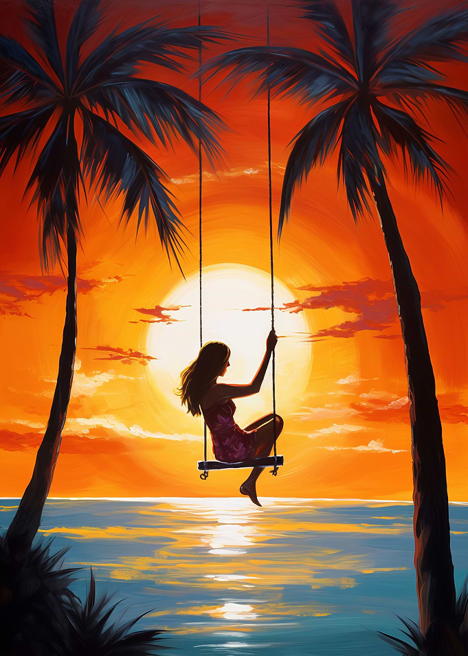 Woman on a swing