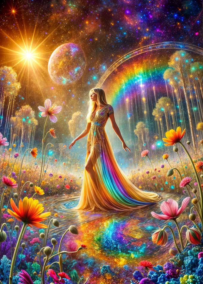 Rainbow Cosmic Garden