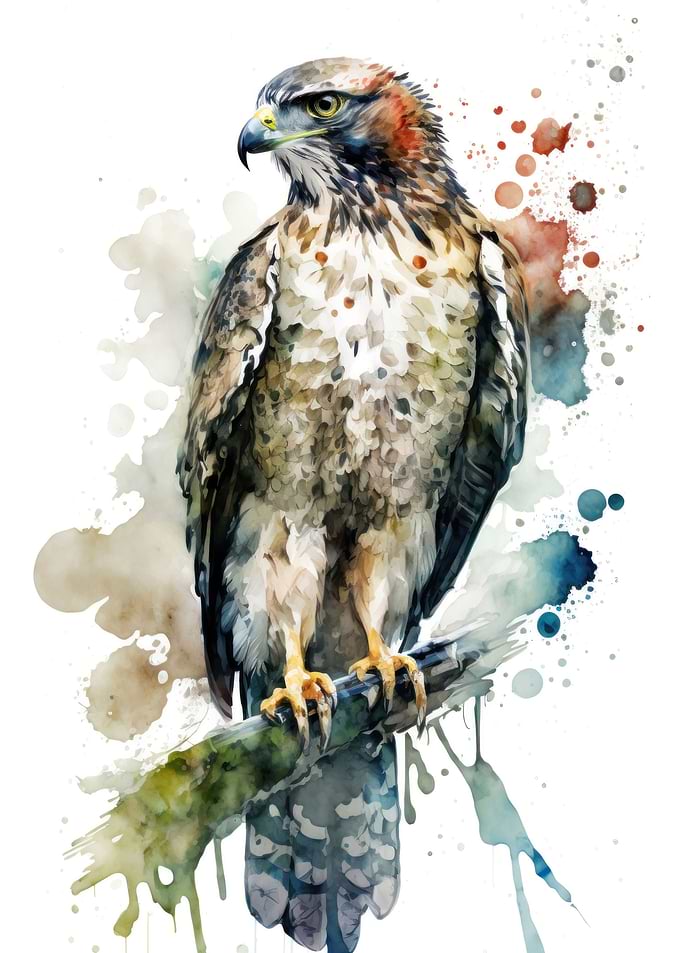 Eagle in watercolor