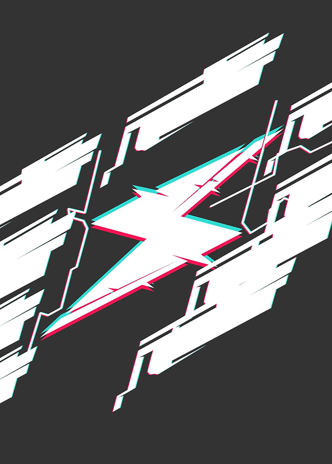 neon lightning bolt