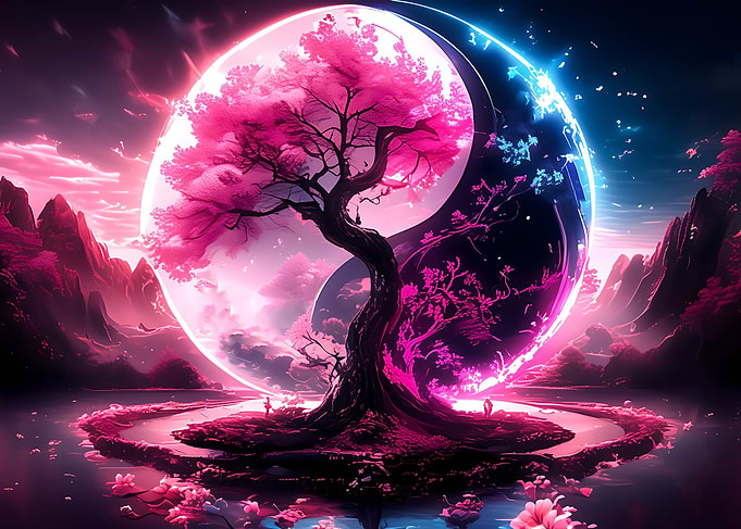 Cherry Blossom Yin Yang
