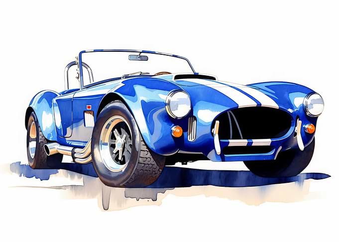 Blue Car Painting