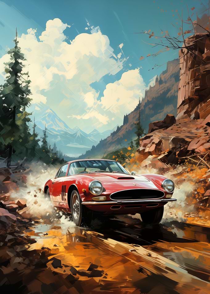 Classic racing sports car
