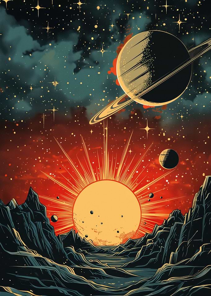 Solar system fantasy poste