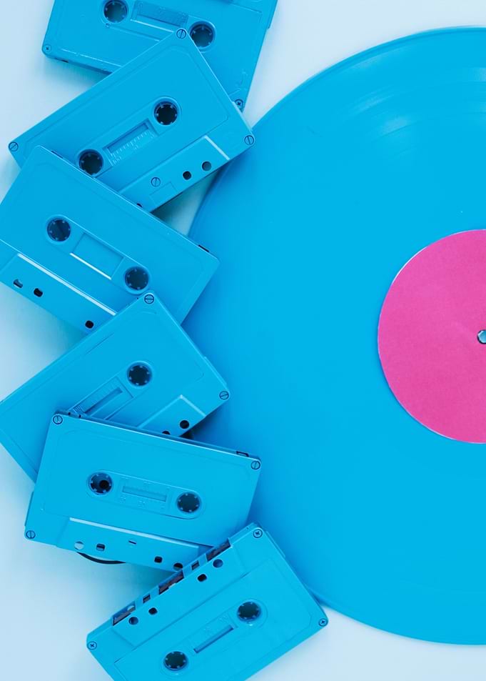 Blue Record Cassettes