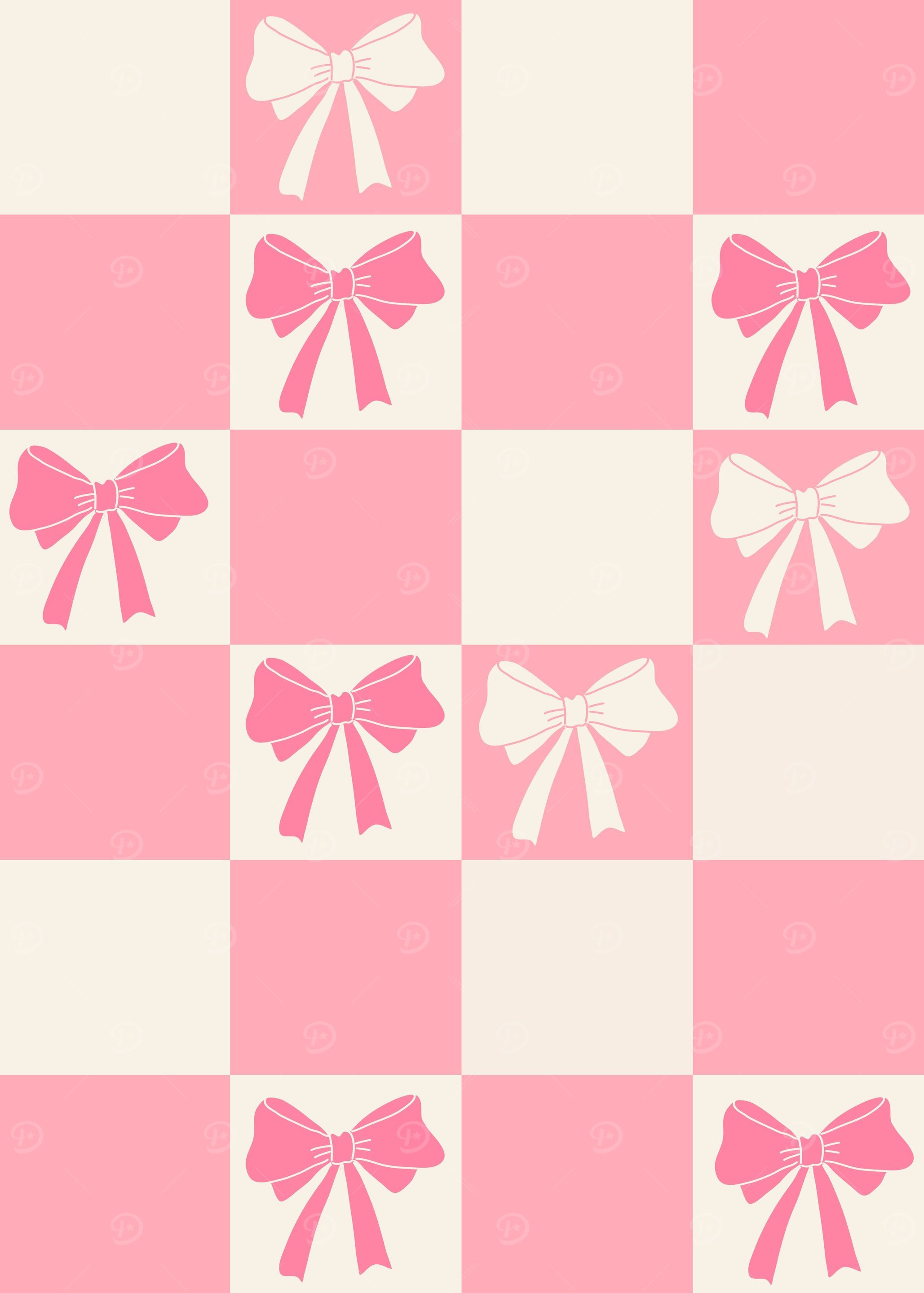 Pink Cute Bow Checker