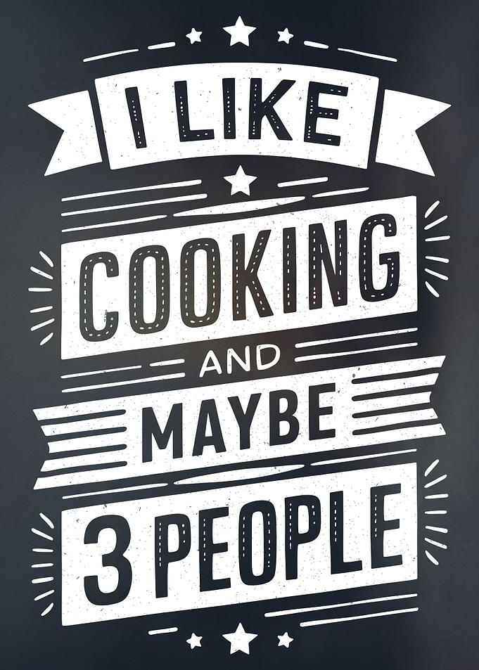 Funny Kitchen Typography