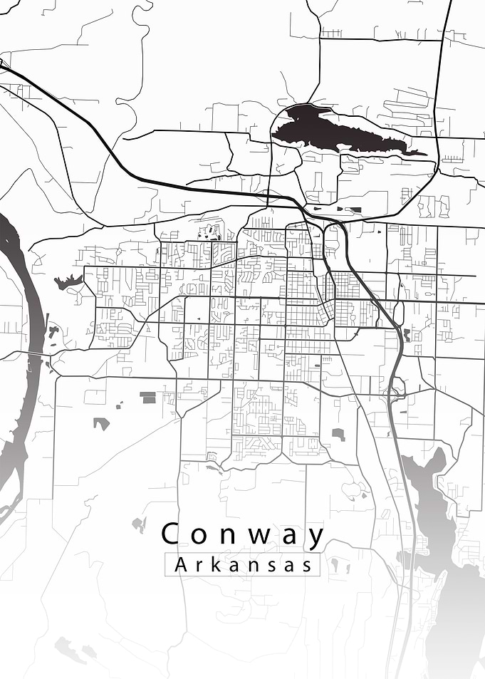 Conway Arkansas City Map